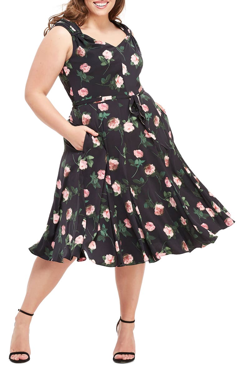 Sadie Cowl Back Satin Dress, Alternate, color, BLACK/ SUGAR PLUM