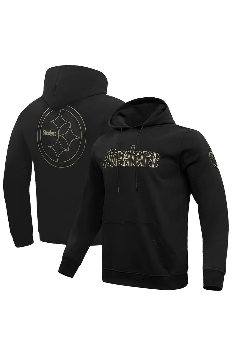 PRO STANDARD Men's Pro Standard Black Pittsburgh Steelers Classic Chenille Pullover Hoodie, Main, color, 
