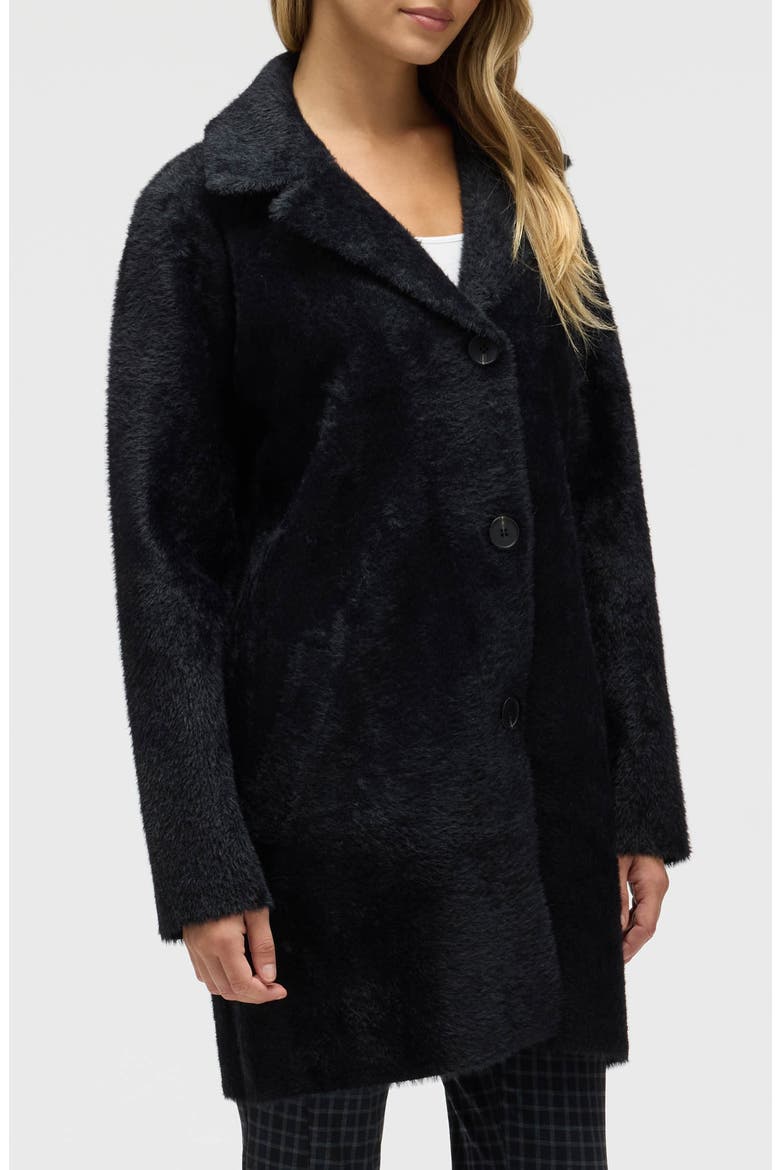 Eyelash Longline Sweater Coat, Alternate, color, SOLID BLACK