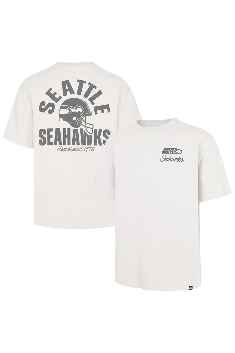 Men's '47 Off White Seattle Seahawks Photon Dust Foundation T-Shirt, Main, color, Cream