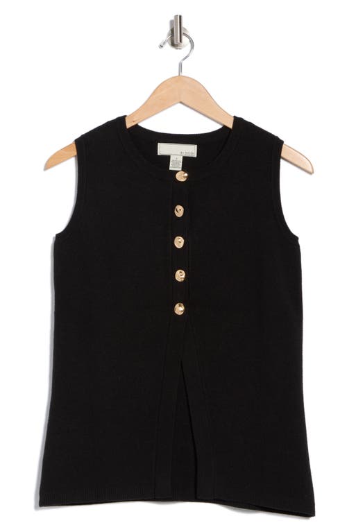 By Design Pandora Double Knit Sweater Vest In Black