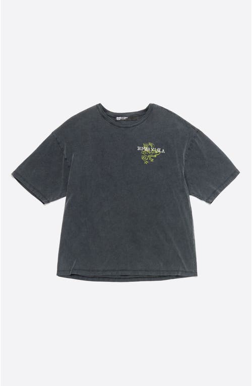 Bimba Y Lola Oversize Logo T-shirt In Black