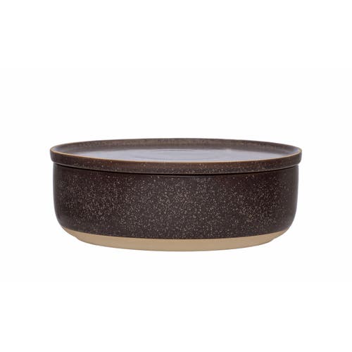 Storied Home Stoneware Bowl With Lid In Brown