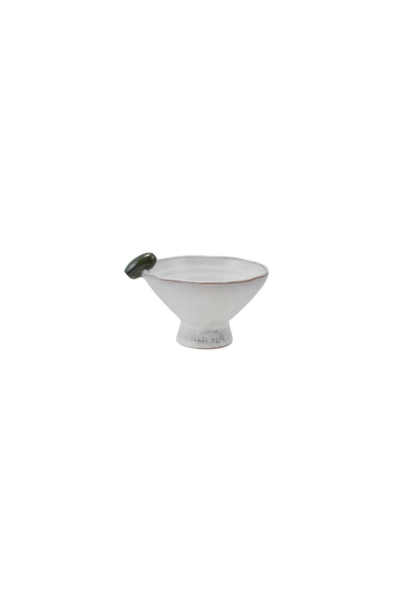 Storied Home Footed Bowl with 3D Olive Detail, Main, color, Green