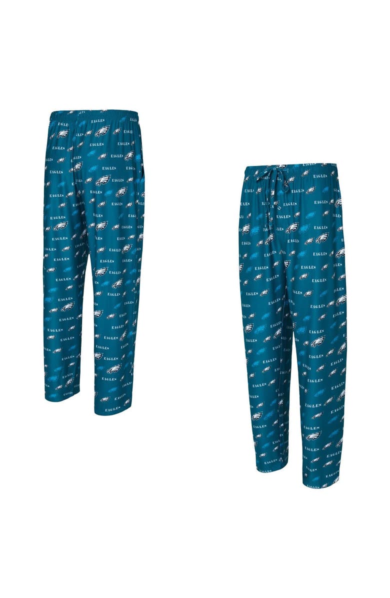 CONCEPTS SPORT Men's Concepts Sport Midnight Green Philadelphia Eagles Mosaic All Over Print Pants, Main, color, 