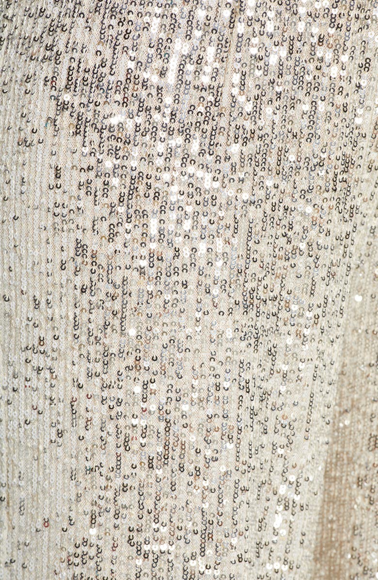 Eliza J Sequin Wrap Front Long Sleeve Jumpsuit, Alternate, color,