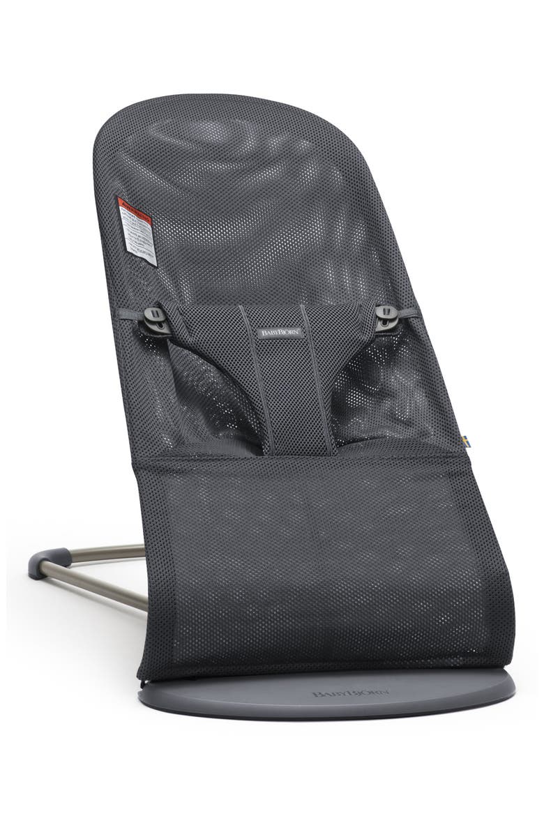 Bouncer Bliss Convertible Quilted Baby Bouncer, Main, color, ANTHRACITE