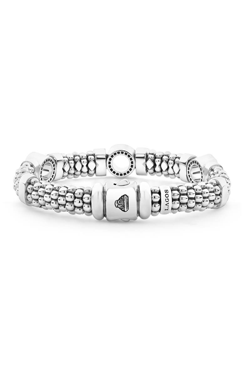 Caviar Spark Diamond Station Rope Bracelet, Alternate, color, SILVER DIAMOND