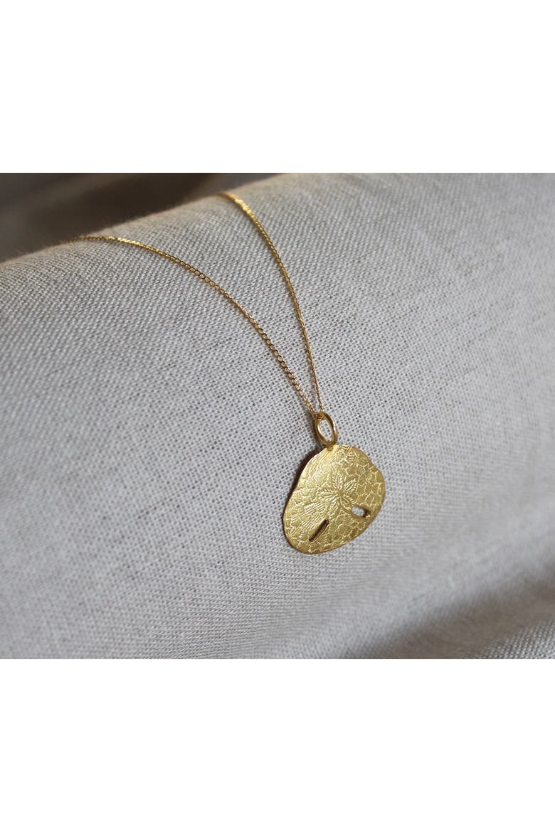 Sand Dollar Necklace, Alternate, color, Gold Plated