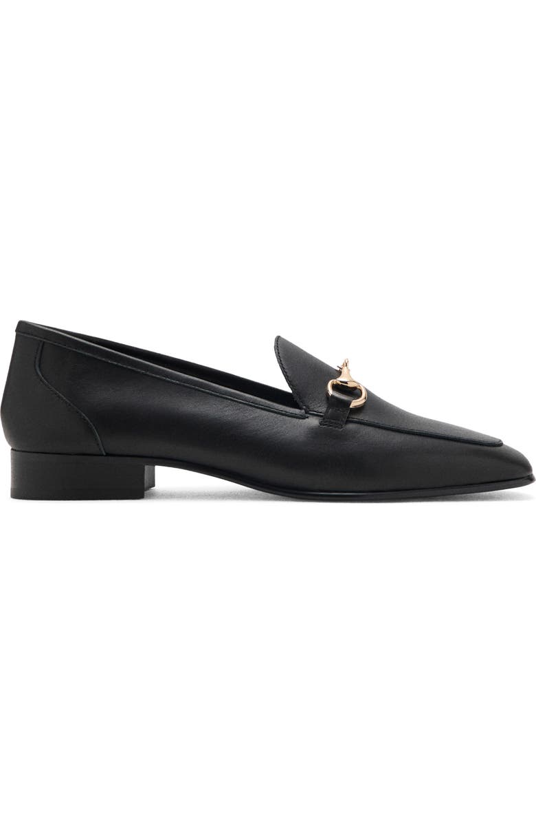 MANGO Buckle Leather Loafer, Alternate, color,