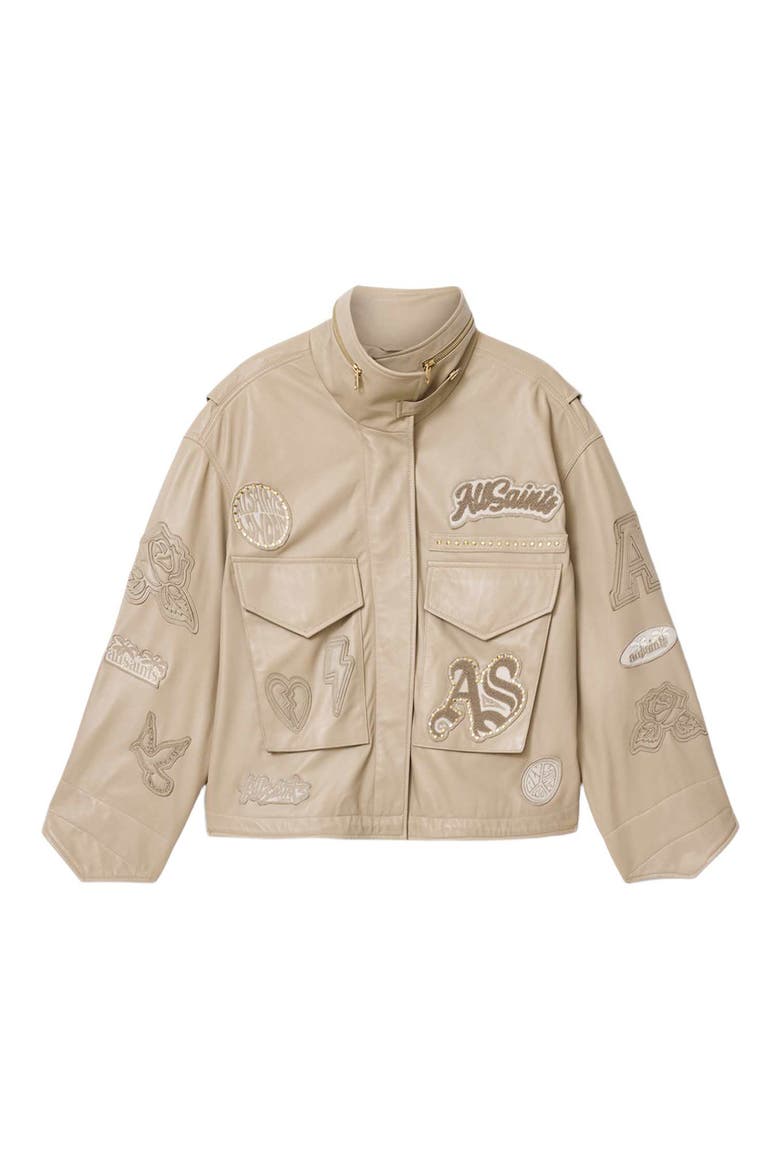 Logo Patch Jacket, Alternate, color, TAUPE BROWN