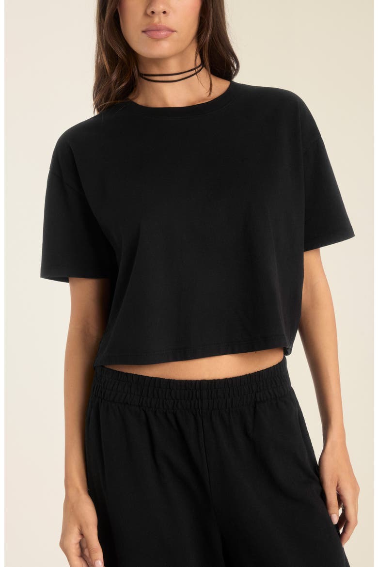 Coast Crop T-Shirt, Alternate, color, BLACK