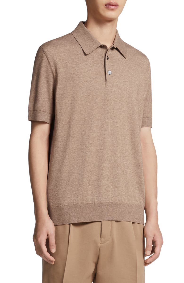 ZEGNA Baby Island Cotton & Cashmere Polo, Main, color,