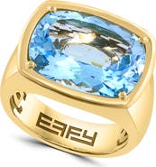 EFFY Gold Plated Sterling Silver Cushion Cut Stone Statement Ring