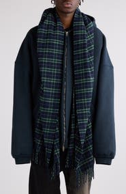 【関税&送料込み】Balenciaga Full Zip Hoodie Balenciaga Oversize Full Zip Hoodie with Scarf Detail