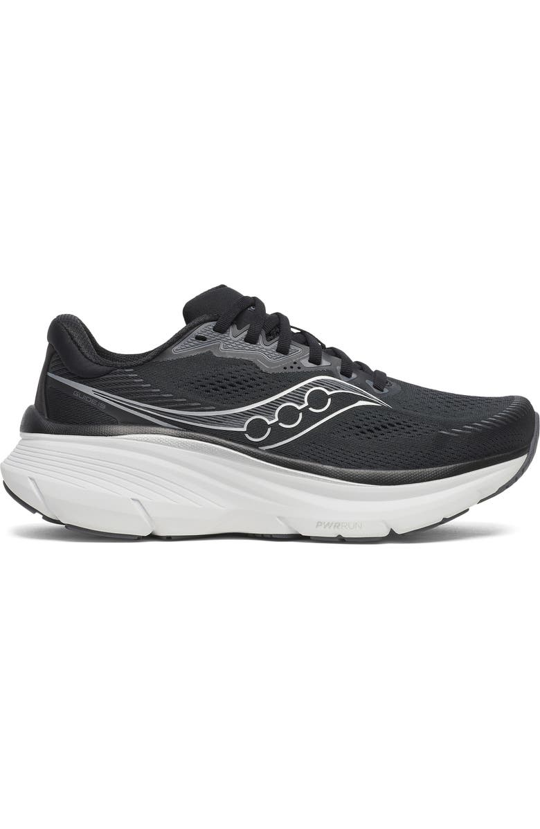 Saucony Guide 19 Running Shoe, Alternate, color, Black/ Silver