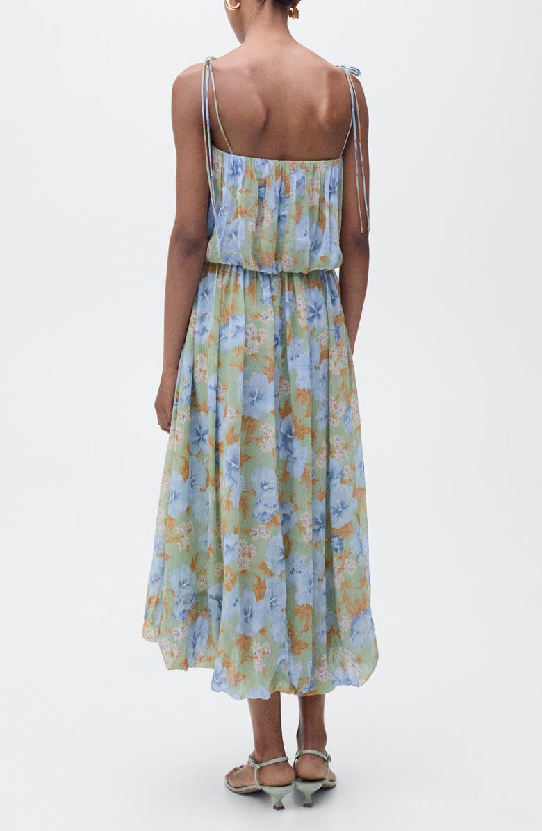MANGO Floral Blouson Sundress, Alternate, color,