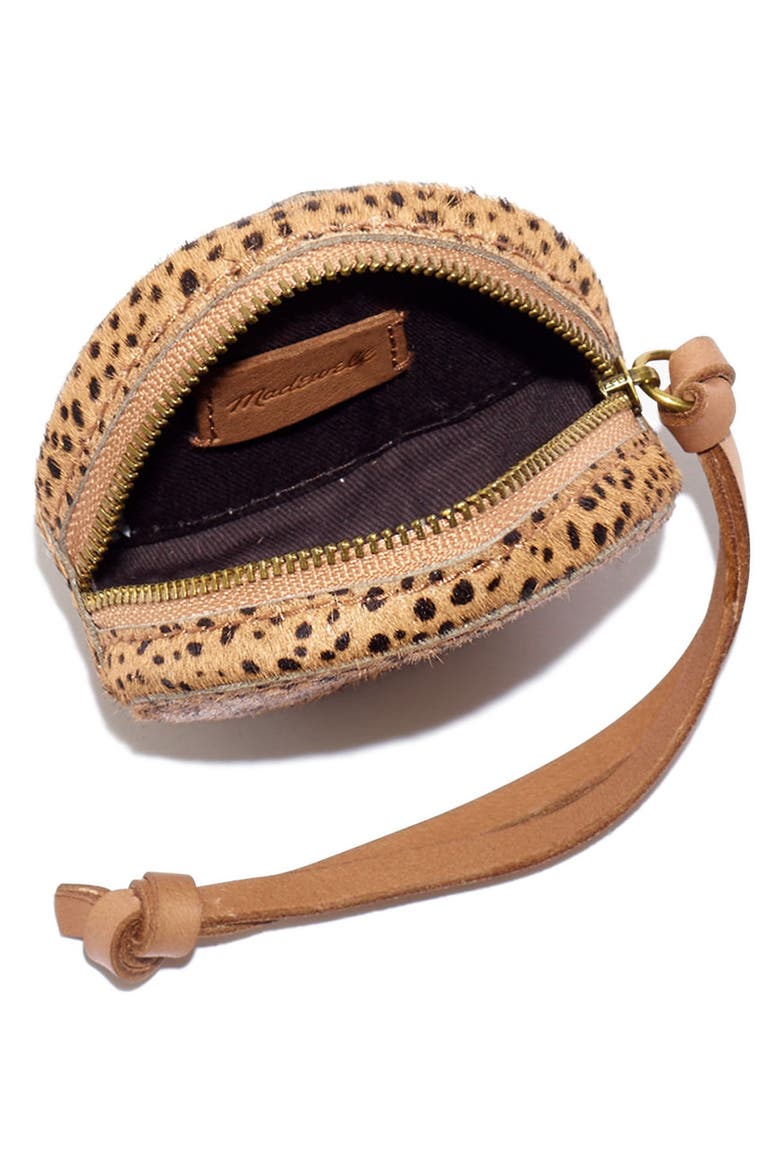 The Mini Leather Circle Pouch, Alternate, color, TIGERS EYE