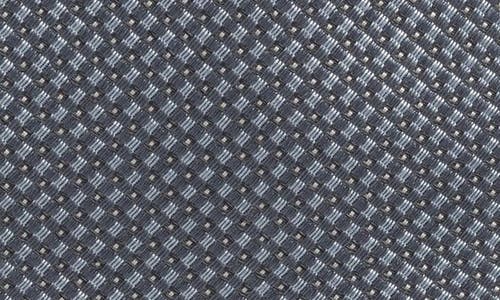 Hugo Boss Boss Micropattern Silk Blend Tie In Dark Grey