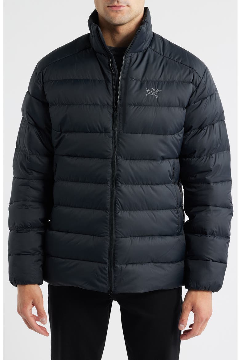 Thorium Quilted 750 Fill Power Down Puffer Jacket, Alternate, color, BLACK