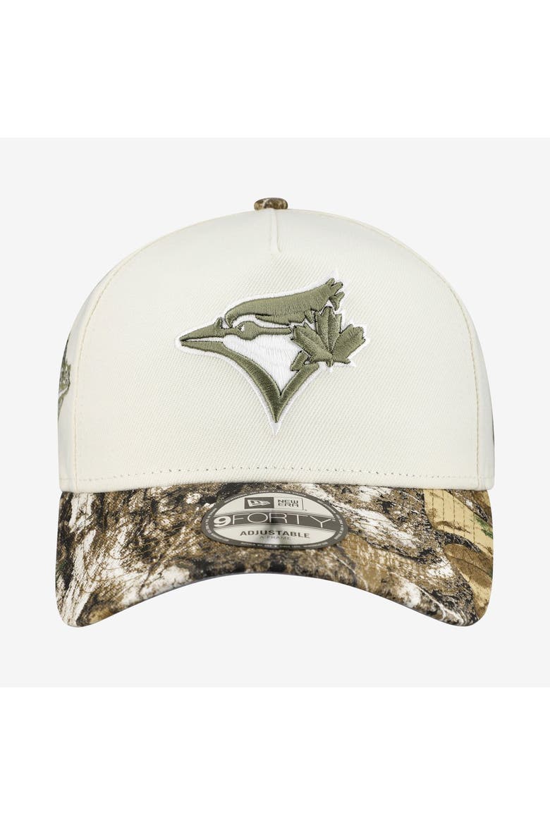 Men's New Era Khaki/Realtree Camo Toronto Blue Jays 9FORTY A-Frame Adjustable Hat, Alternate, color, Khaki
