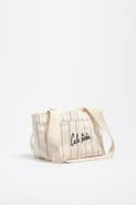 Bimba y Lola Mini Off-White Cotton Crossbody Bag