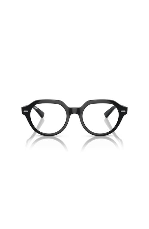 Ray Ban Ray-ban 49mm Square Optical Glasses In Black