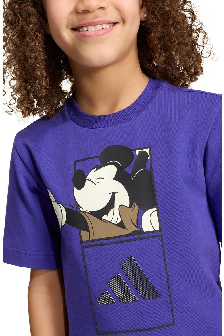 x Disney Kids' Mickey Mouse Graphic T-Shirt & Shorts Set, Alternate, color, PURE PURPLE/ OFF WHITE