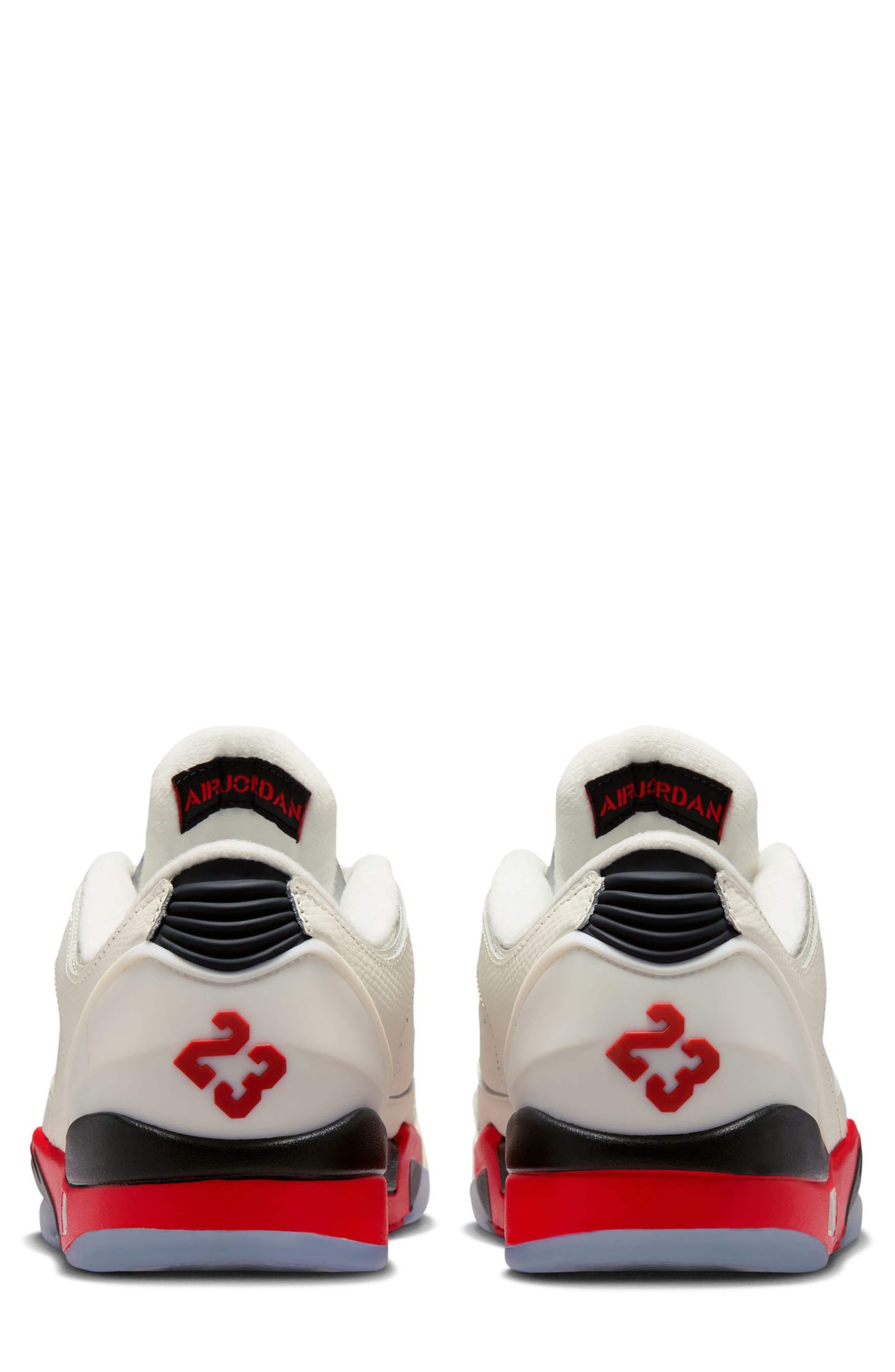 Jordan Sixty Plus Low Basketball Sneaker, Alternate, color, 100 Sail/Fire R