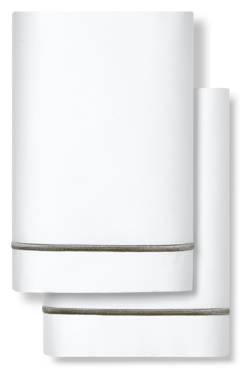 Boll & Branch 300 Thread Count Set of 2 Embroidered Organic Cotton Pillowcases, Main, color, 