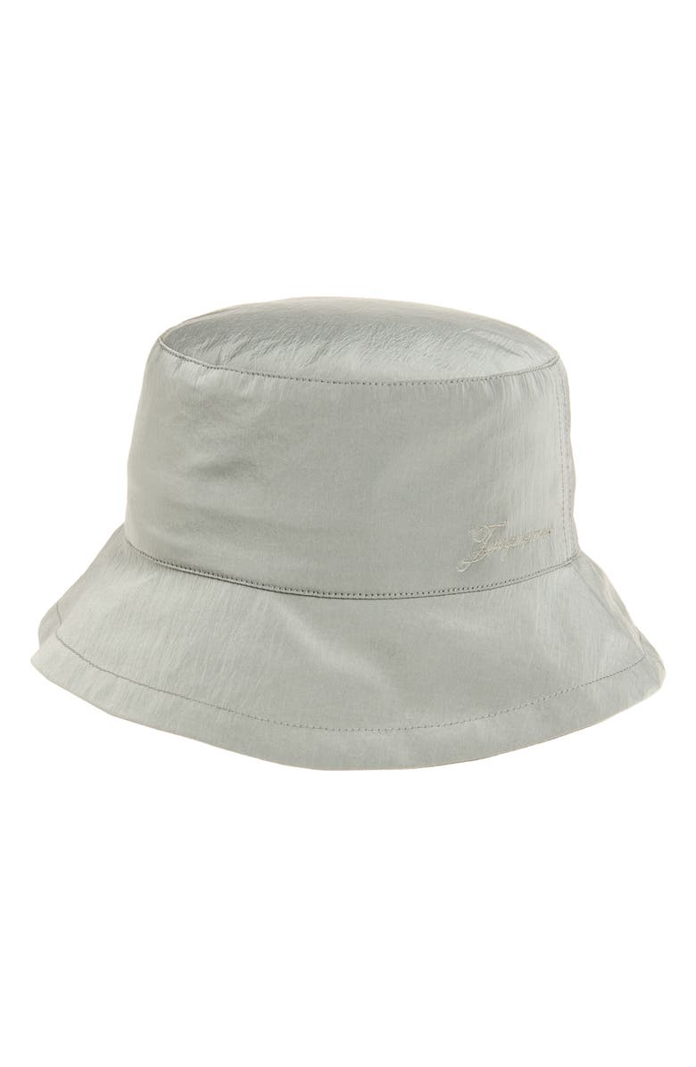 Jacquemus Le Bob Baluchon Nylon Bucket Hat, Main, color, Silver 980