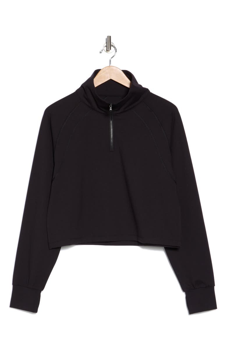 X by Gottex Quarter Zip Sweatshirt, Alternate, color, Black