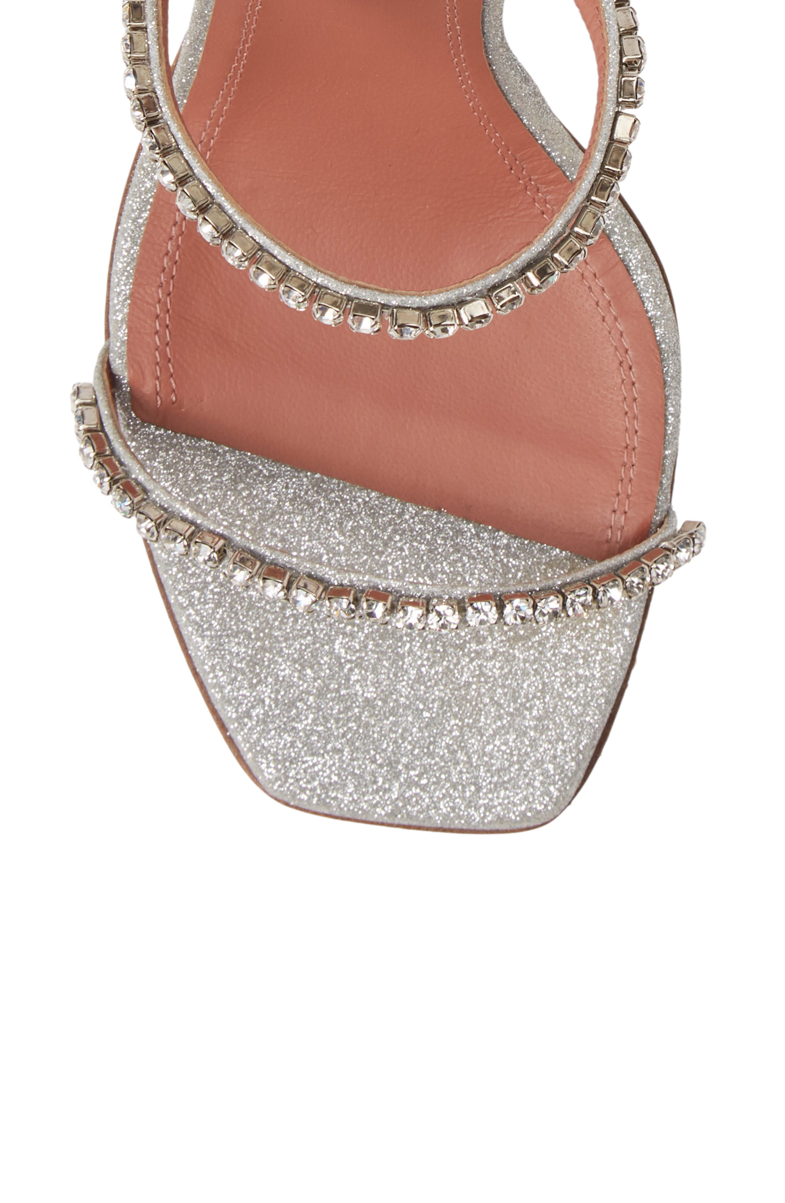 Amina Muaddi Gilda Crystal Ankle Strap Sandal, Alternate, color, 