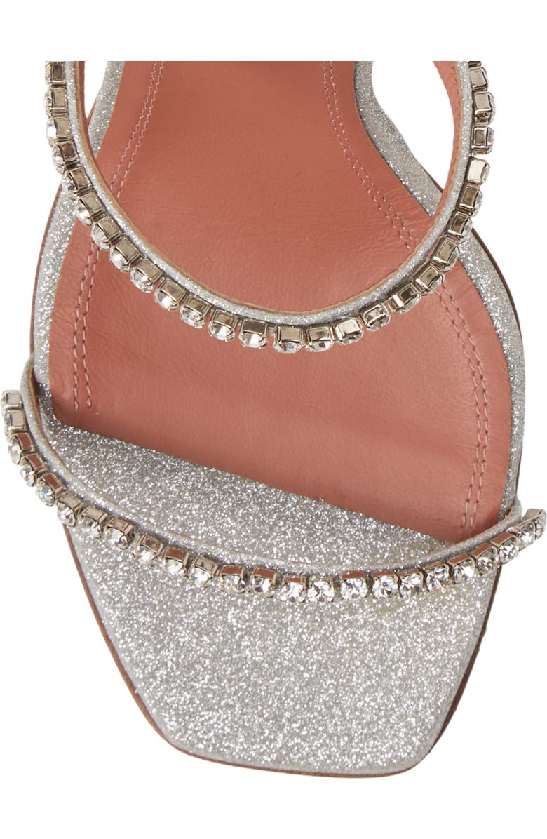 Amina Muaddi Gilda Crystal Ankle Strap Sandal, Alternate, color,