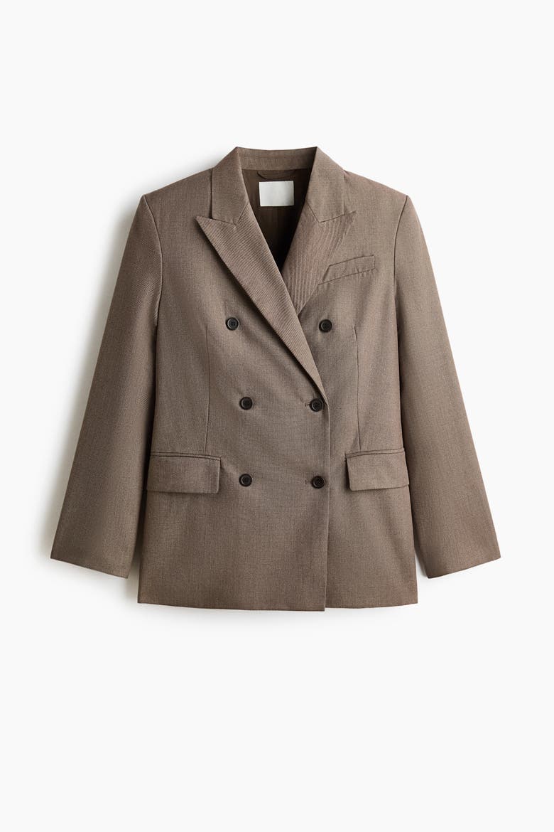 Double-Breasted Blazer, Alternate, color, Taupe