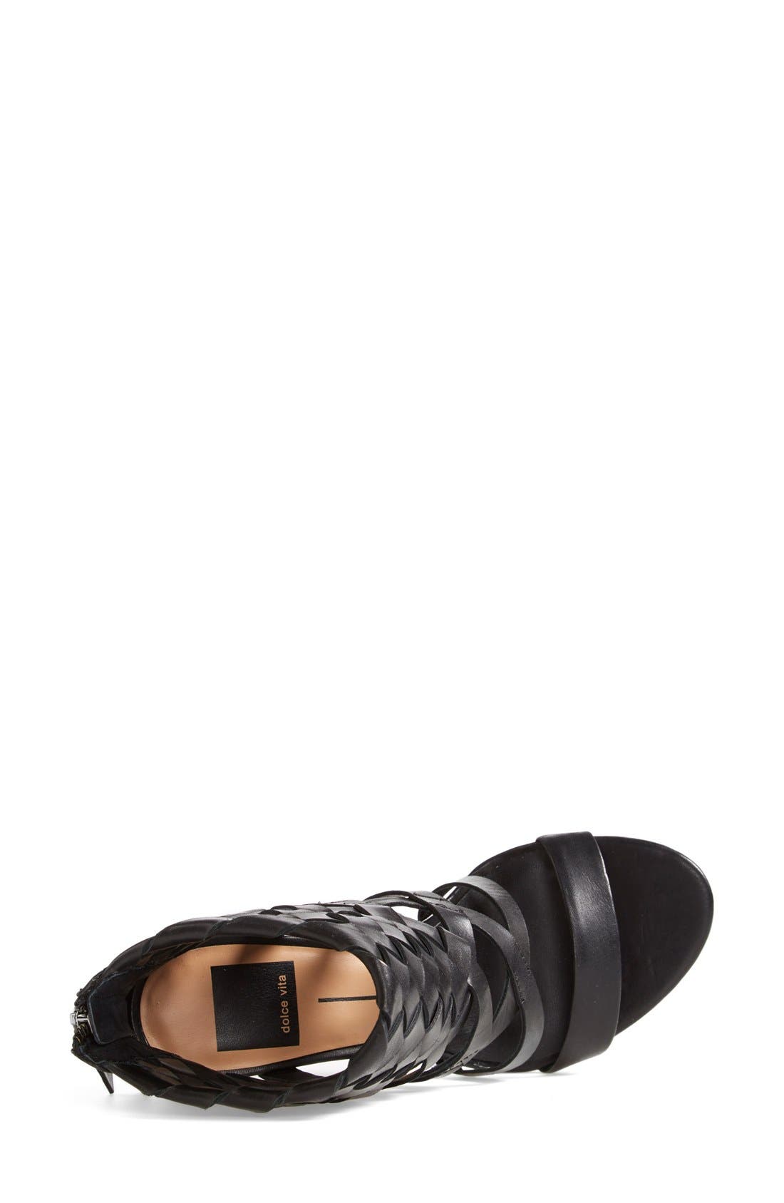 Dolce Vita 'Nakita' Woven Leather Sandal, Alternate, color, 