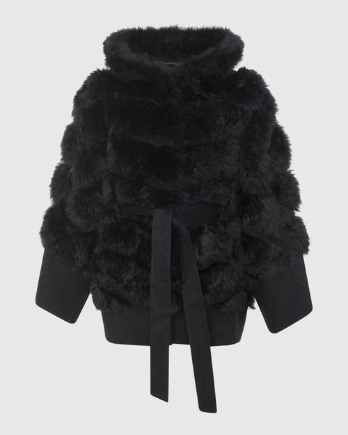 Gorski Cashmere Goat Diagonal Pattern Parka In Black