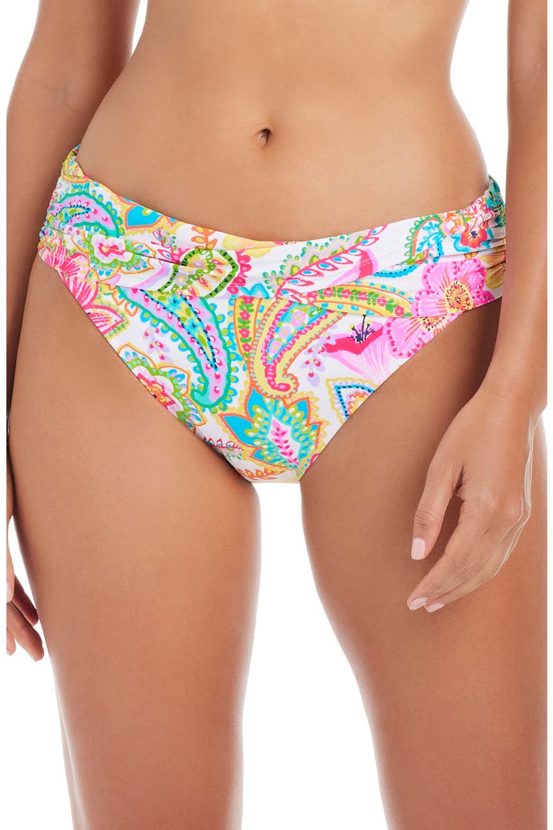 All Set For Summer Sarong Hipster Bikini Bottoms, Main, color, PINK MULTI