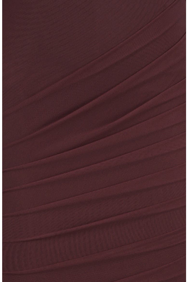Cassidy Ruched Maxi Skirt, Alternate, color, CABERNET