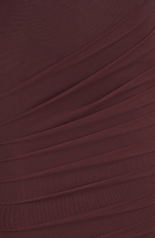 House Of Cb Cassidy Ruched Maxi Skirt In Cabernet