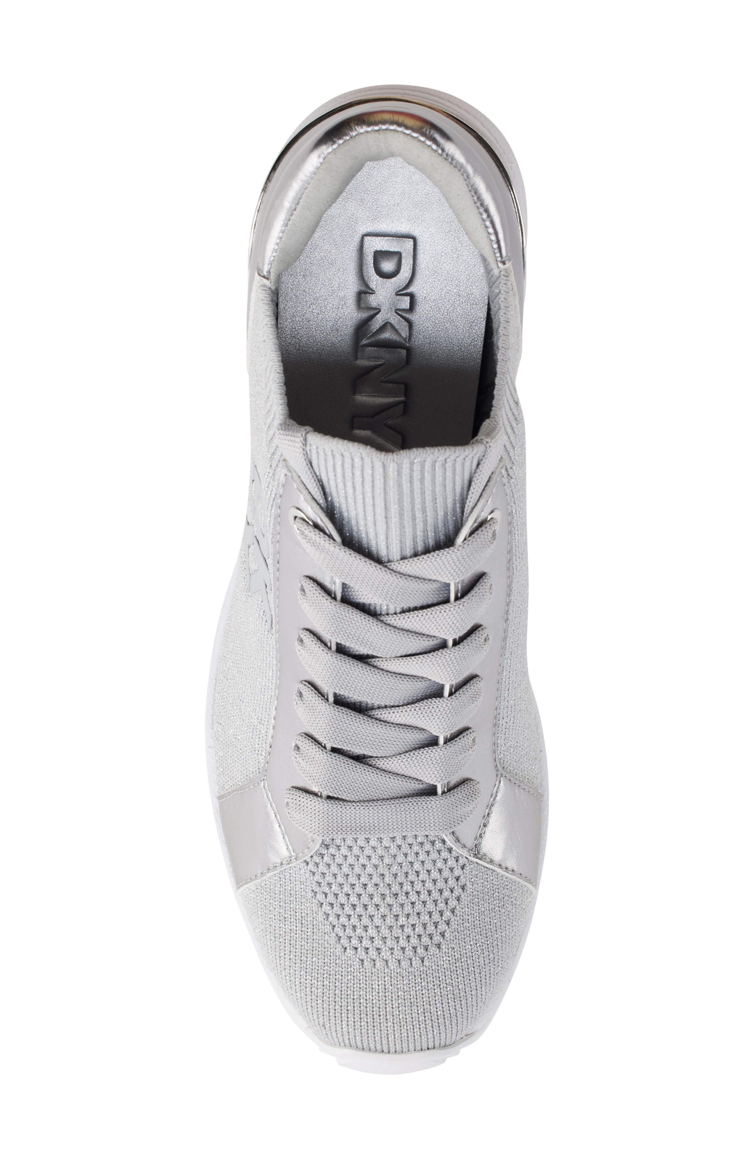 DKNY Kaisa Knit Wedge Sneaker, Alternate, color, 