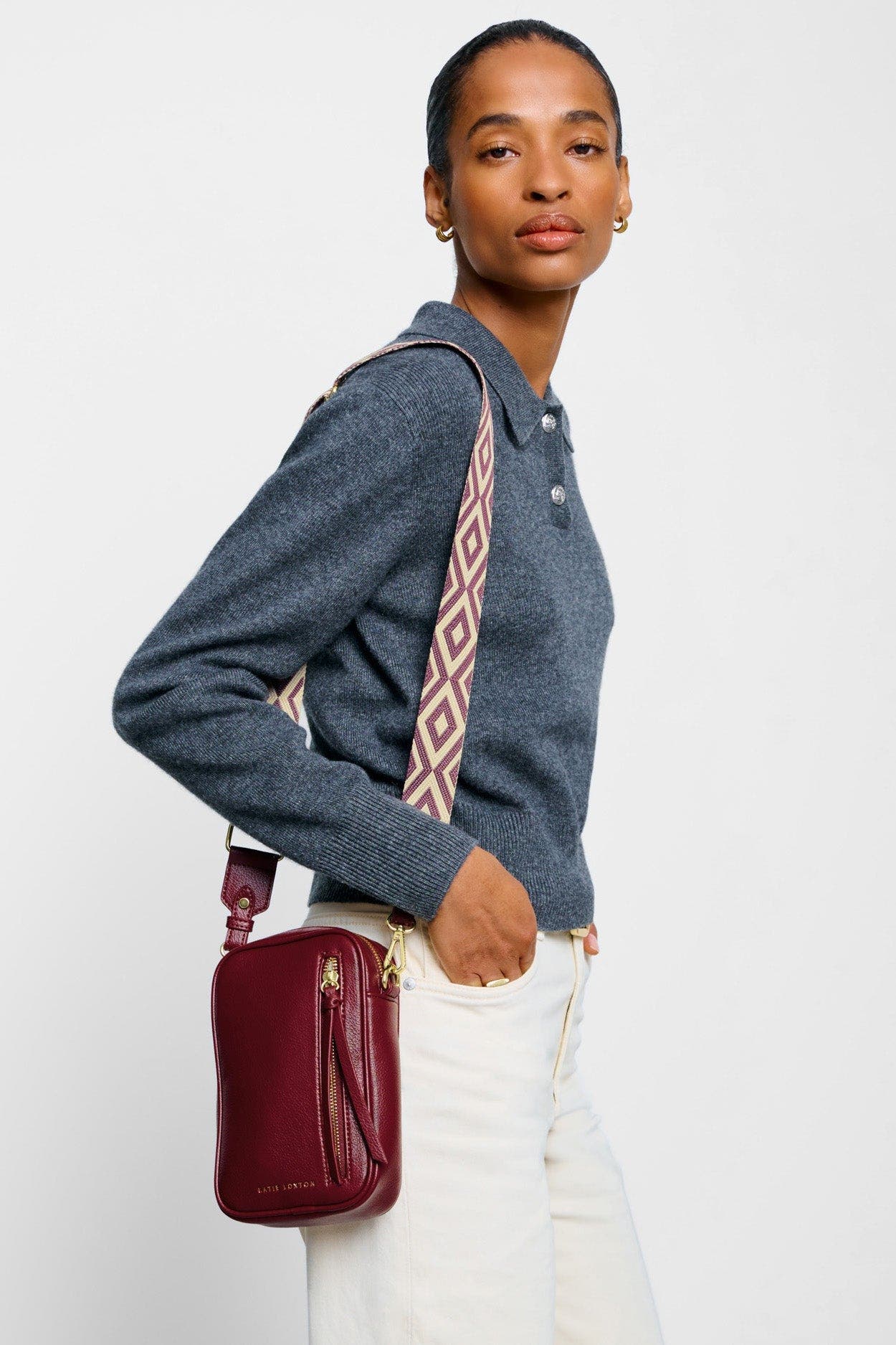 Katie Loxton Hallie Small Crossbody Bag in Cherry, Alternate, color, Cherry