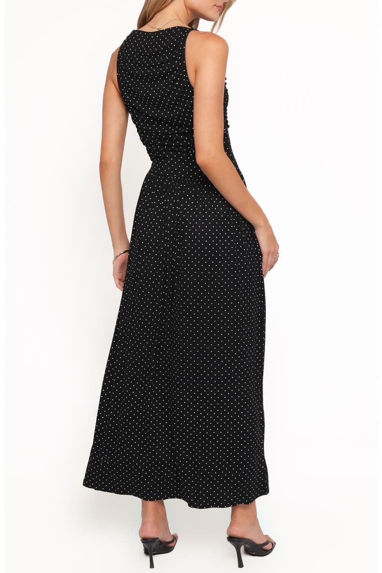 Shirley Polka Dot Sleeveless Maxi Dress, Alternate, color, BLACK POLKA DOT