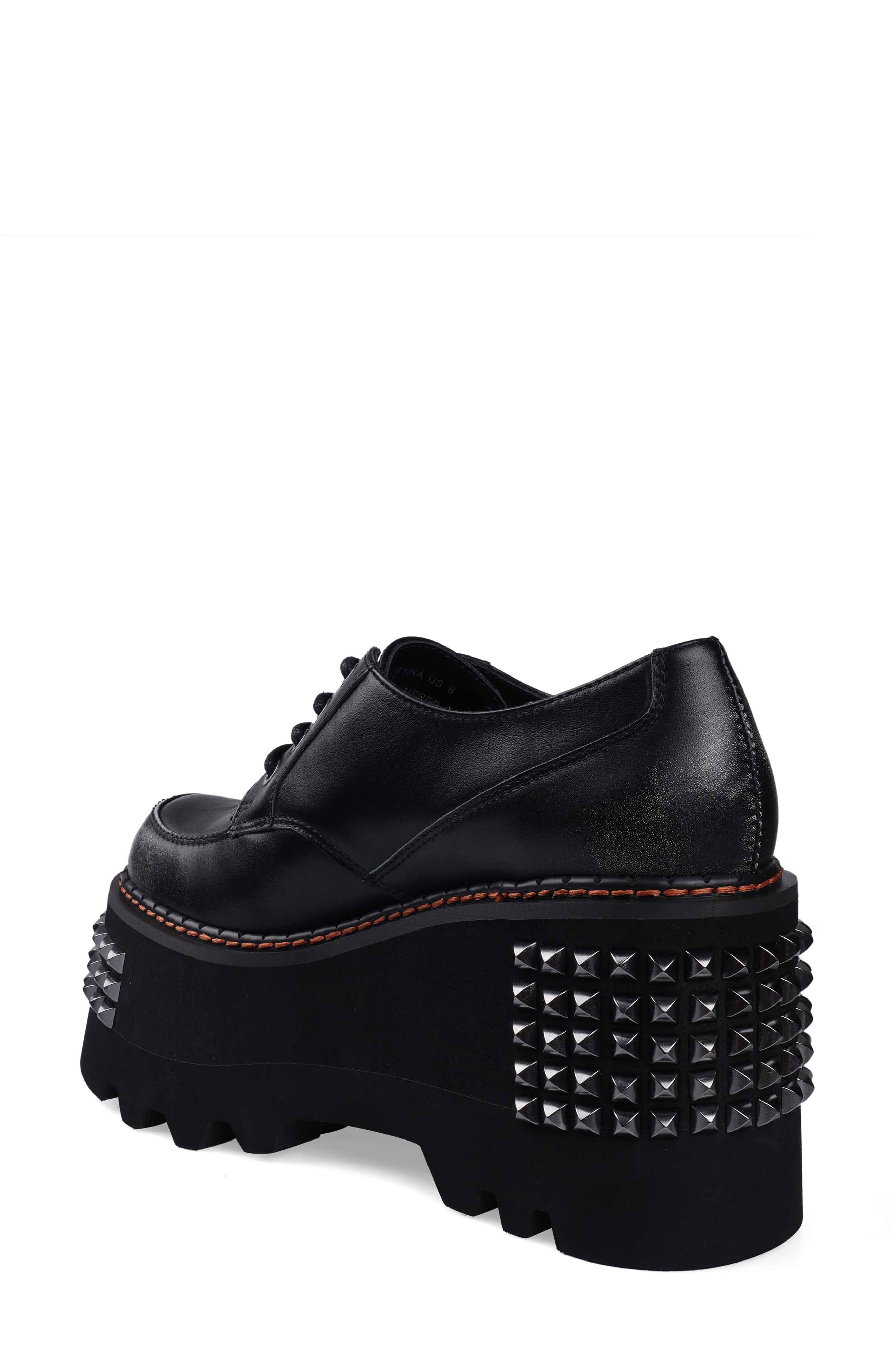 ZIGI Celestina Stud Platform Derby, Alternate, color, Black