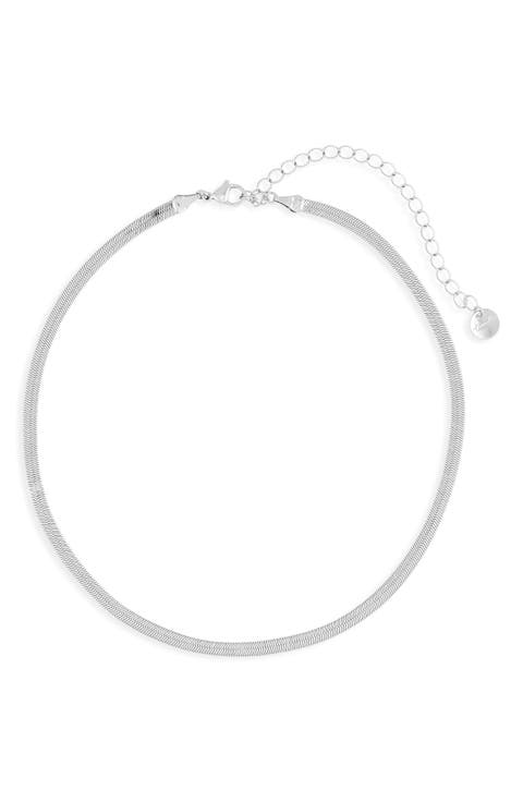 Skinny Herringbone Necklace