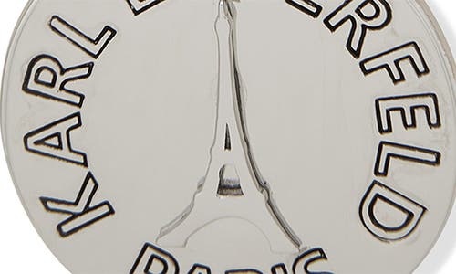 Karl Lagerfeld Coin Logo Drop Earrings