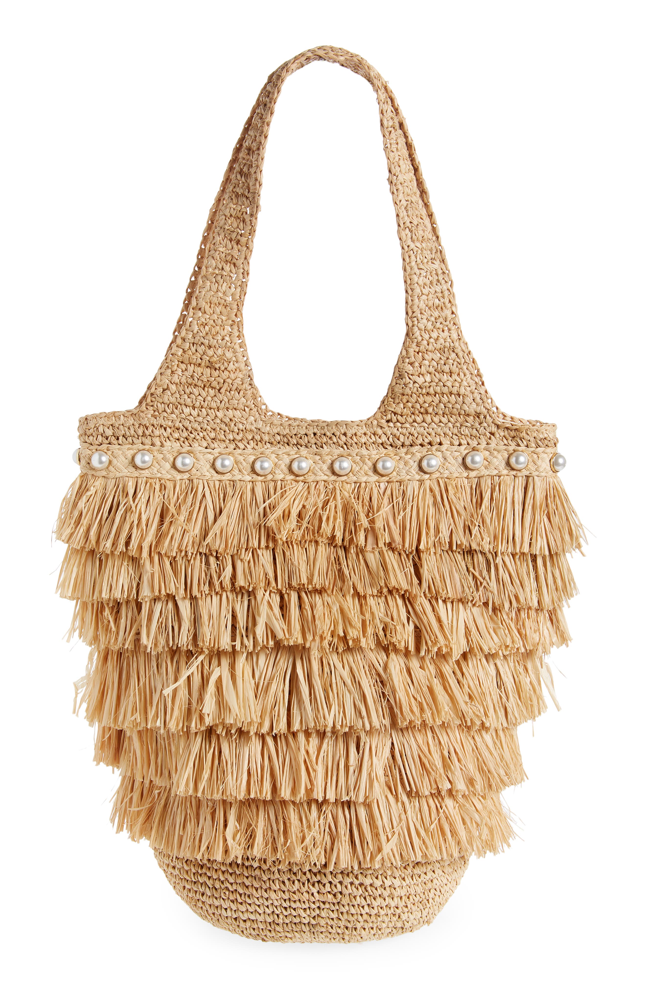 BTB Los Angeles Moxi Fringe Hobo Bag, Main, color, 