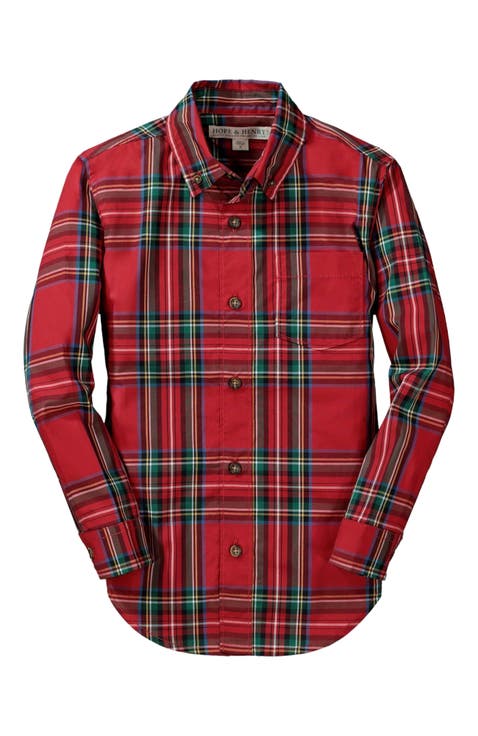 Baby Boys' Organic Stretch Poplin Shirt, Infant