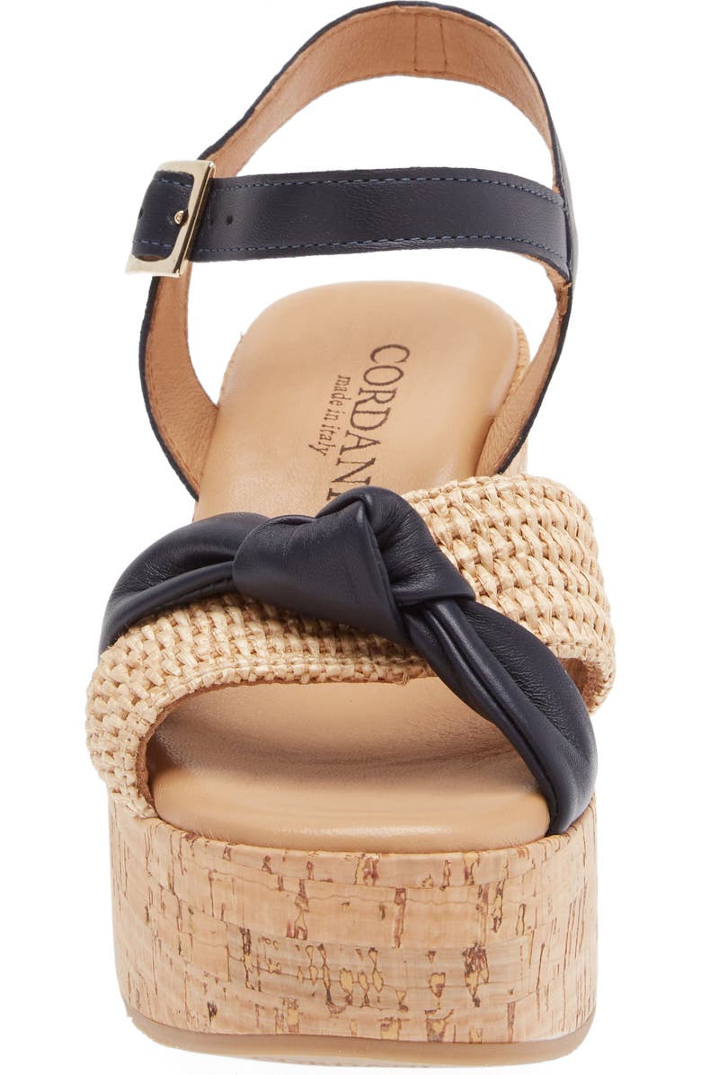 Cordani Jaylin Platform Wedge Sandal, Alternate, color, Navy