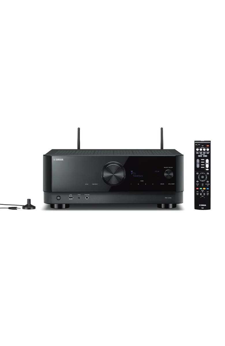 Yamaha RX-V4 5.2-Channel AV Receiver with 8K HDMI and MusicCast, Alternate, color, Black